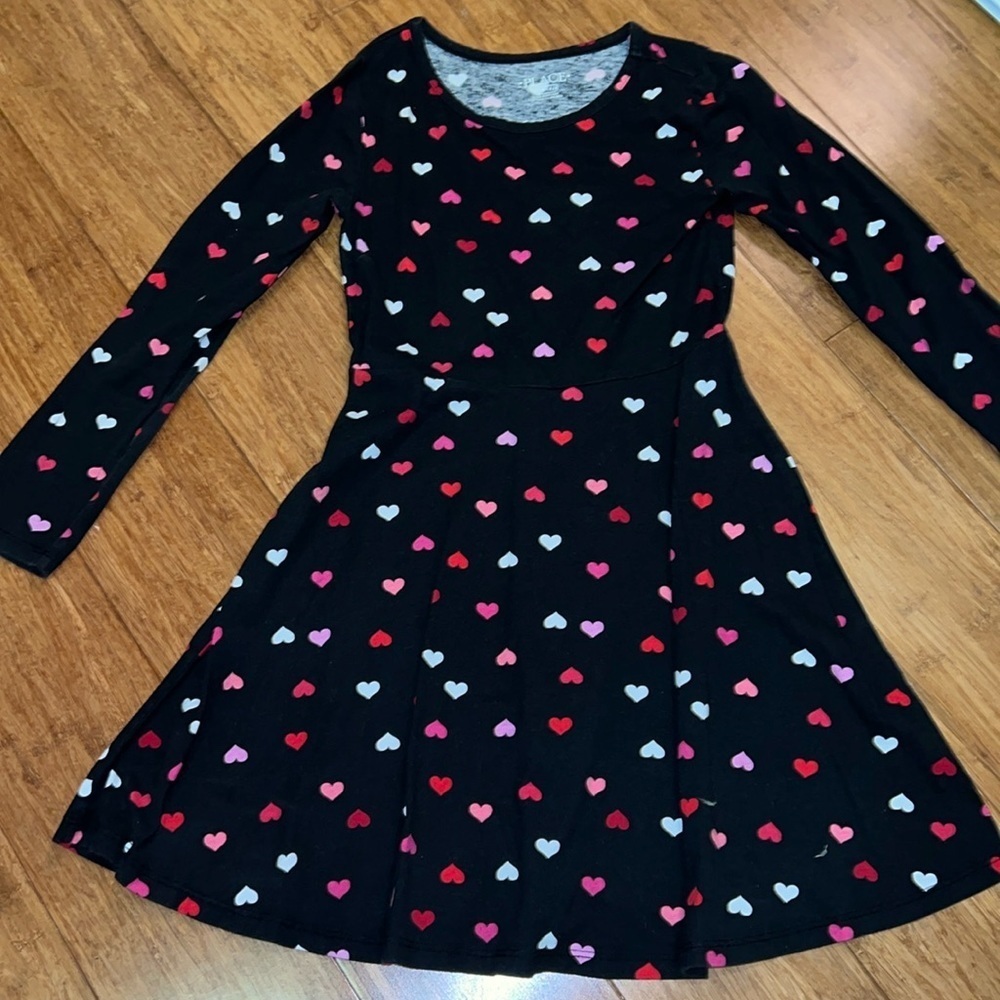 Children’s place girls heart skater dress size medium 7-8 NWOT